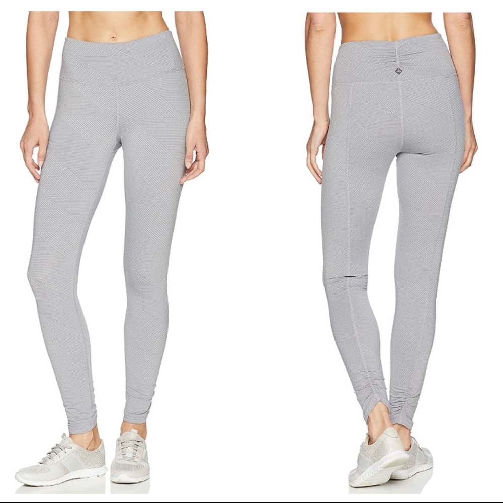 Prana Misty Ruched Jacquard Silver-Geo Leggings